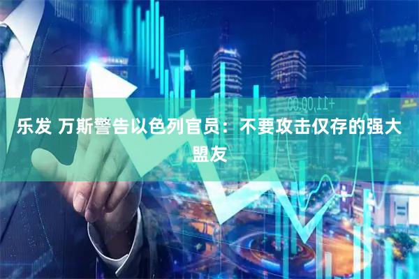 乐发 万斯警告以色列官员：不要攻击仅存的强大盟友